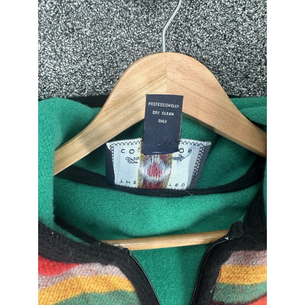 VTG Y2K The Limited Collection Striped Full Zip Blanket Coat Womens Med Colors - Picture 3 of 8